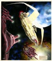 THUNDERBIRDS 1982 TV SERIES Pitch painting - KEVIN O'NEILL art / GERRY ANDERSON Comic Art